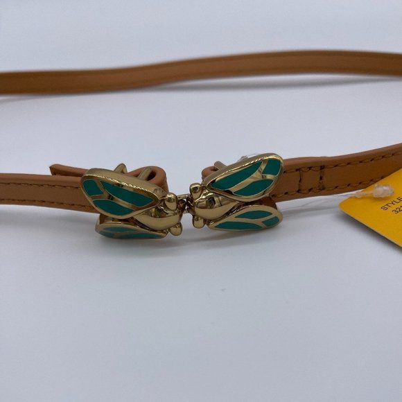 Tory Burch Belt Kissing Flies Size S - 29" Brown L - Picture 1 of 12